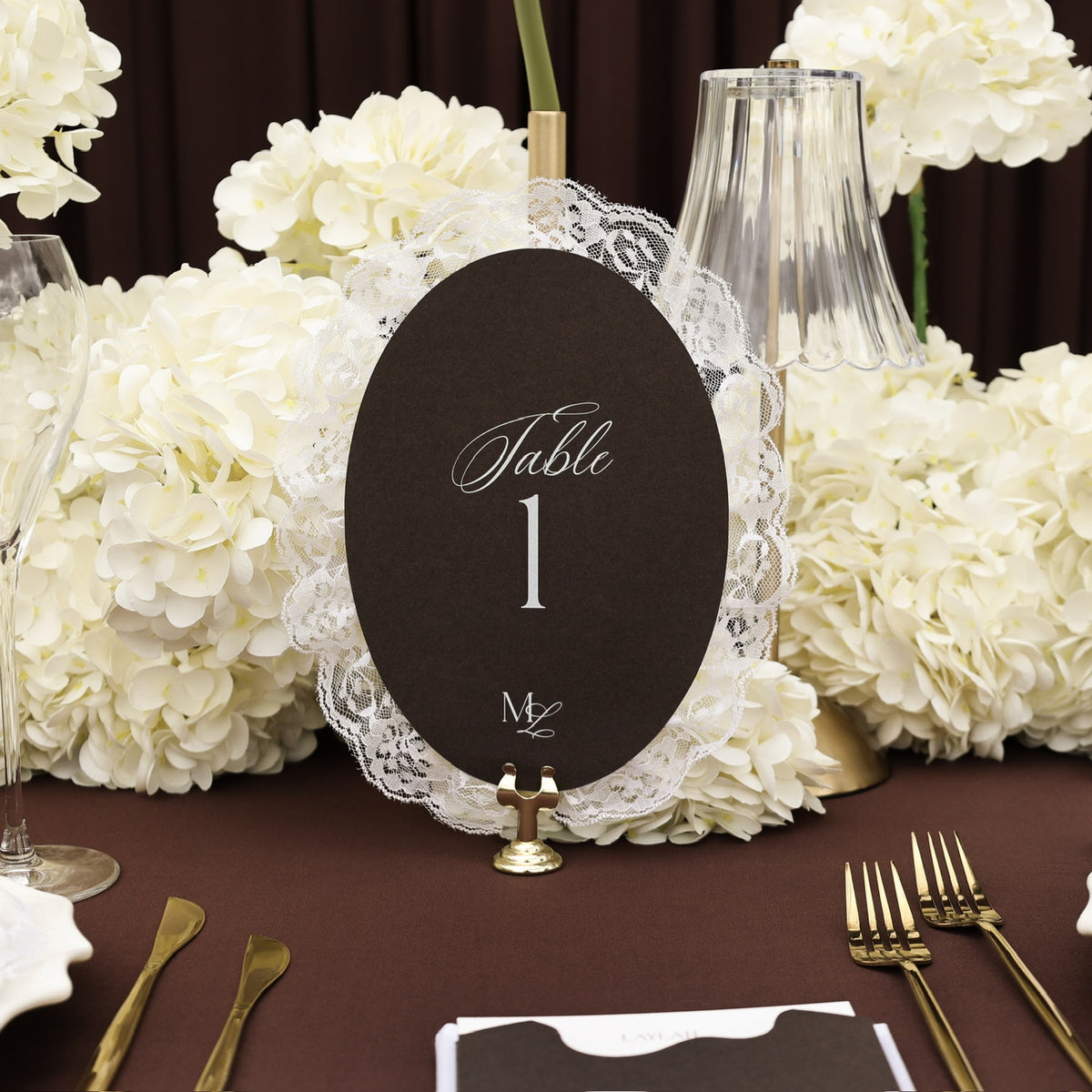 Coco A5 Wedding Table Number