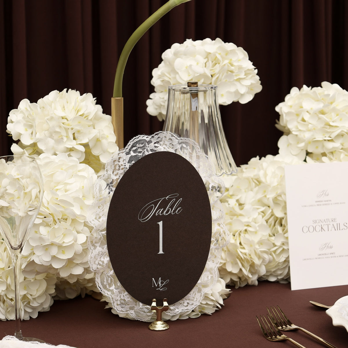 Coco A5 Wedding Table Number