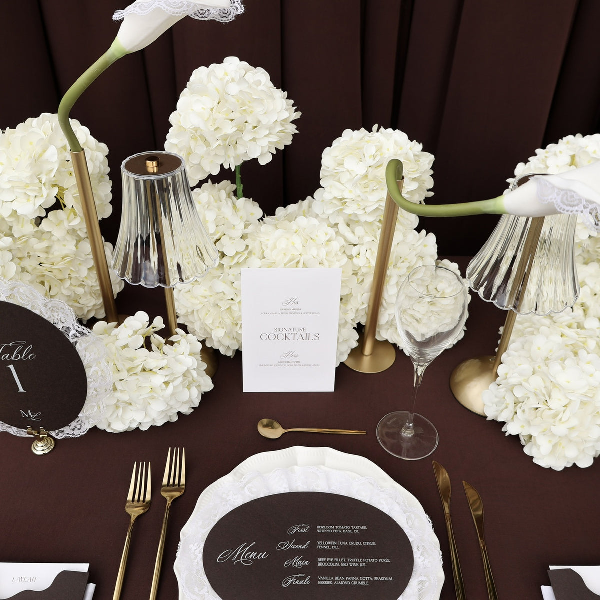 Coco A5 Oval Personalised Wedding Menu