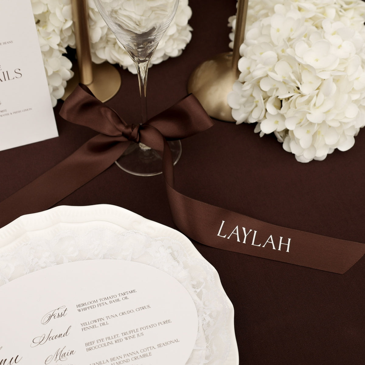 Coco Personalised Wedding Name Ribbons