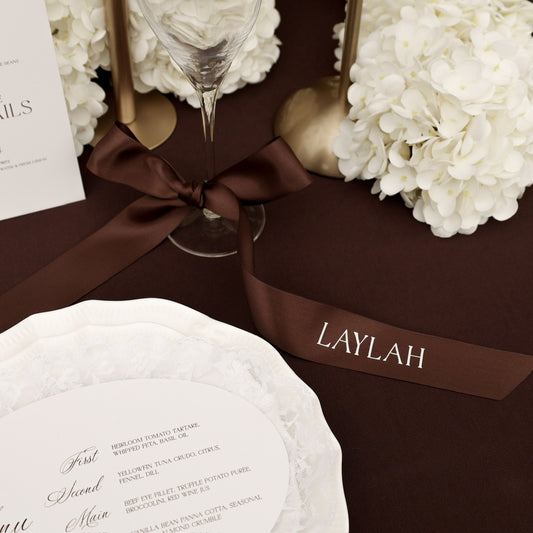 Coco Personalised Wedding Name Ribbons