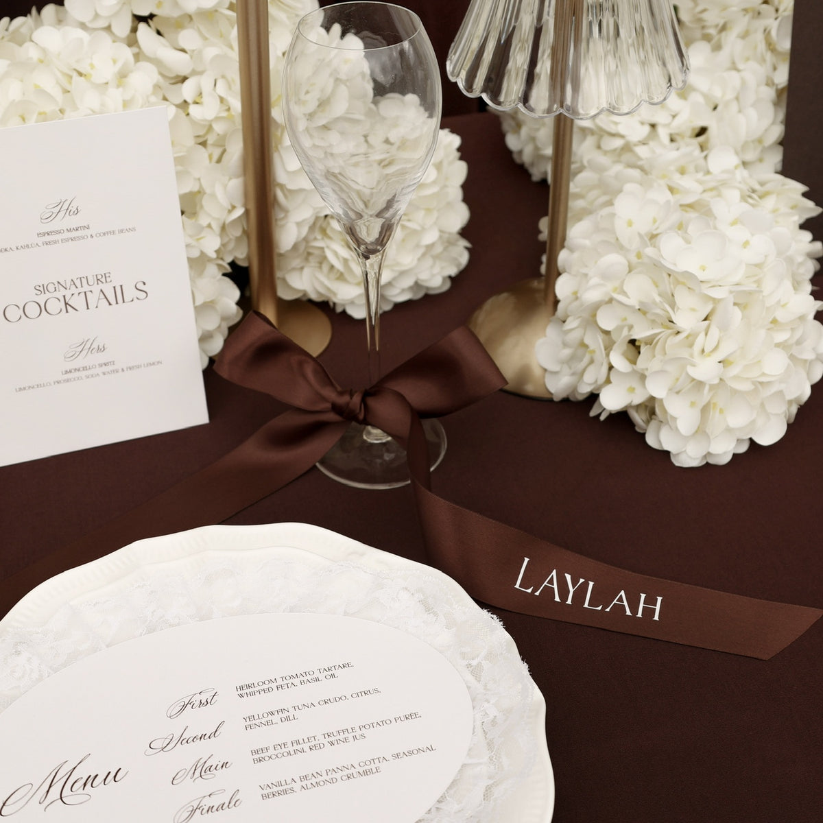 Coco Personalised Wedding Name Ribbons