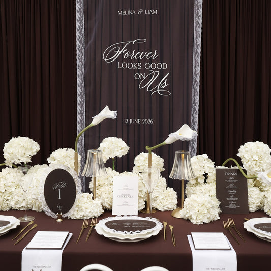 Coco Tulle & Lace Wedding Welcome Sign