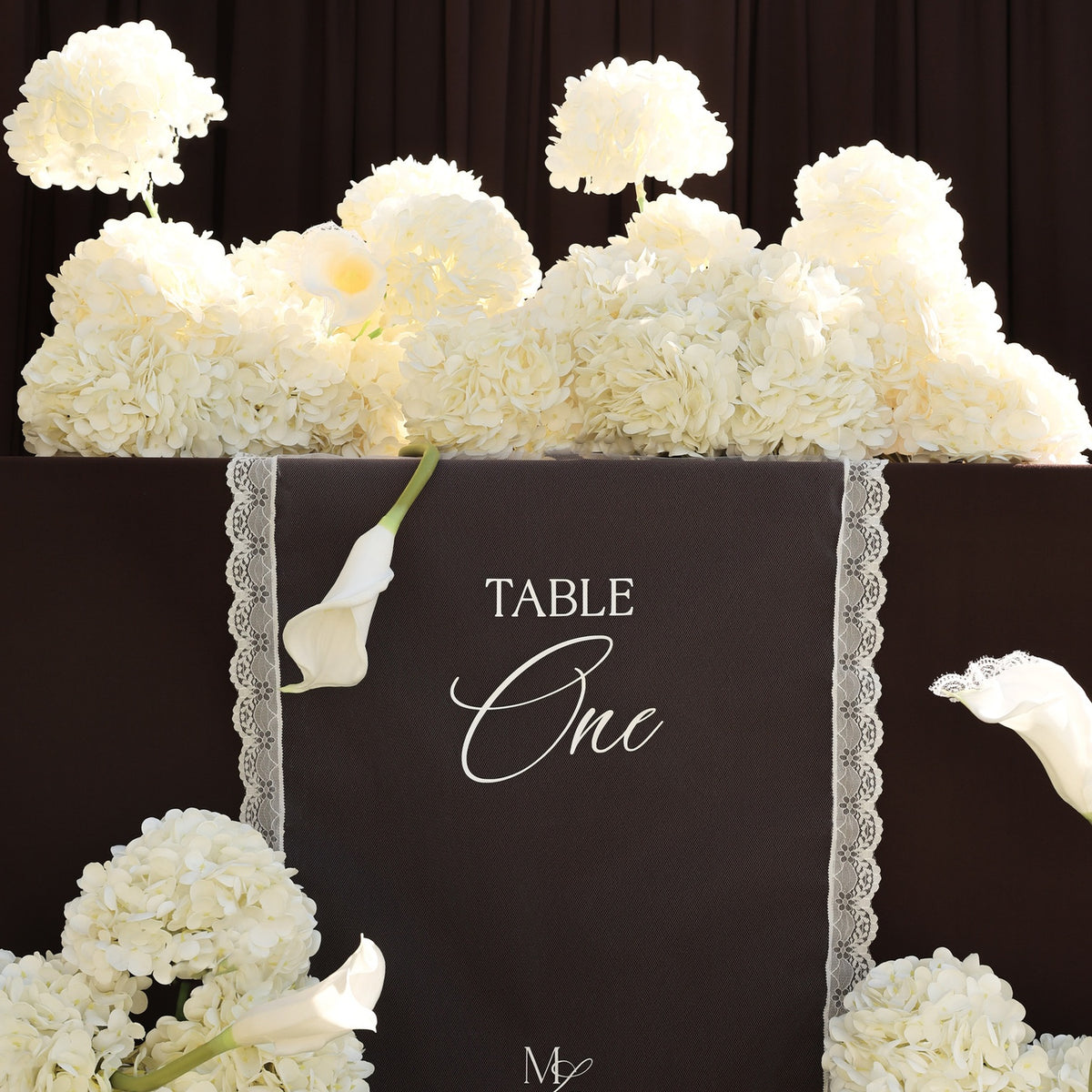 Coco Tulle Wedding Table Number