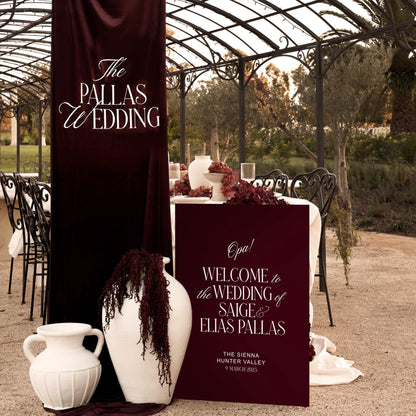 Athena Wedding Welcome Sign