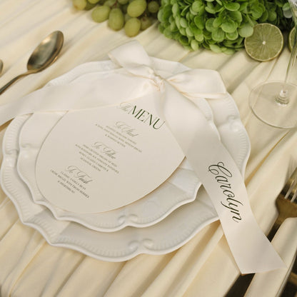 Estelle Oval Wedding Menu