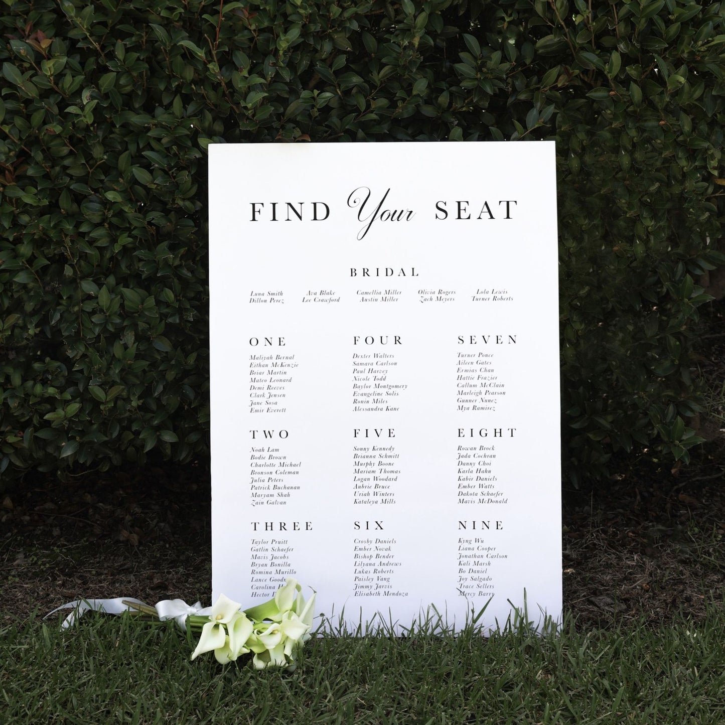 Fleur Seating Chart