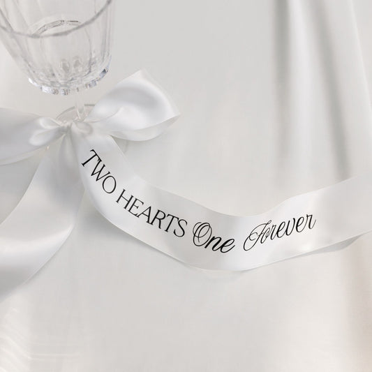 Daphne Champagne Ribbon Set – Two Hearts, One Forever