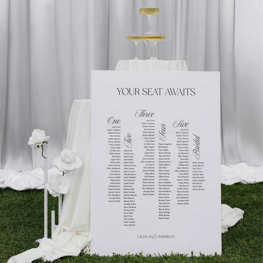 Daphne Wedding Seating Chart
