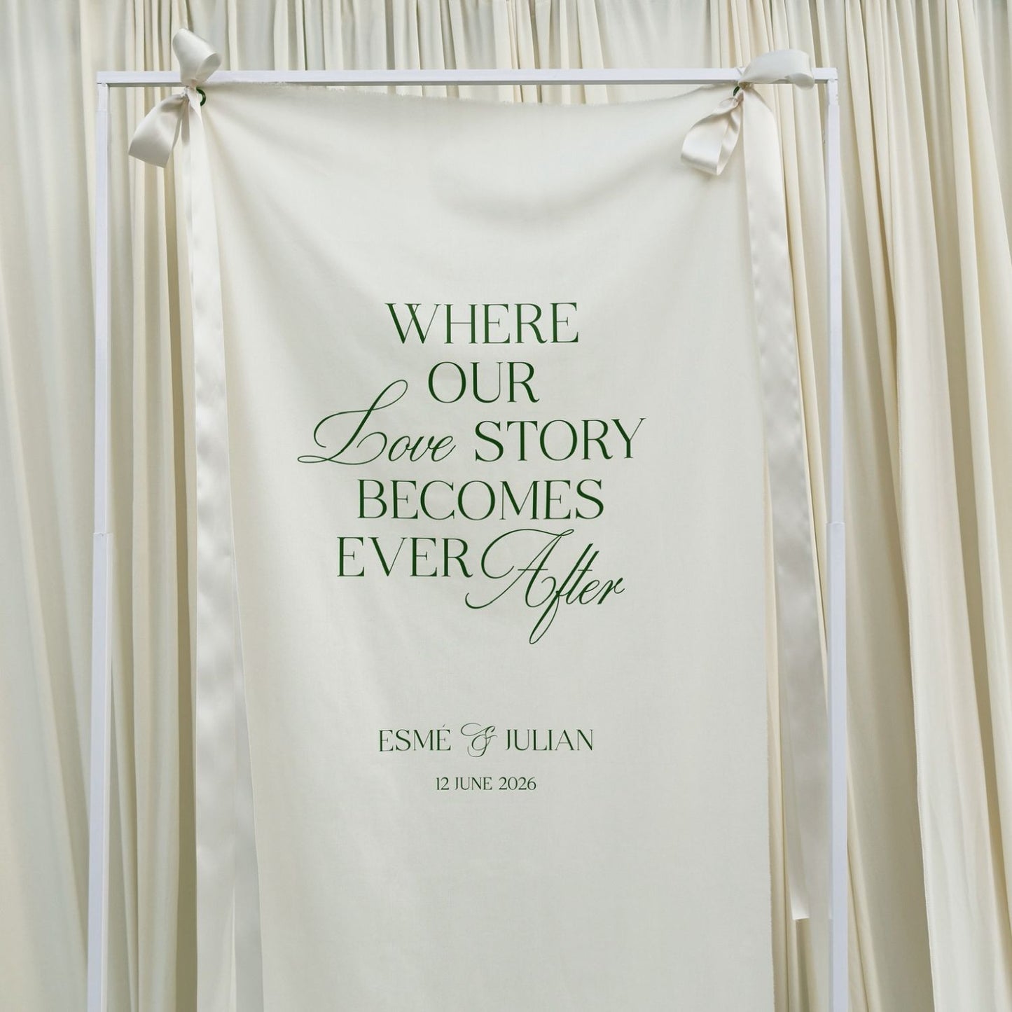 Estelle Fabric Welcome Sign