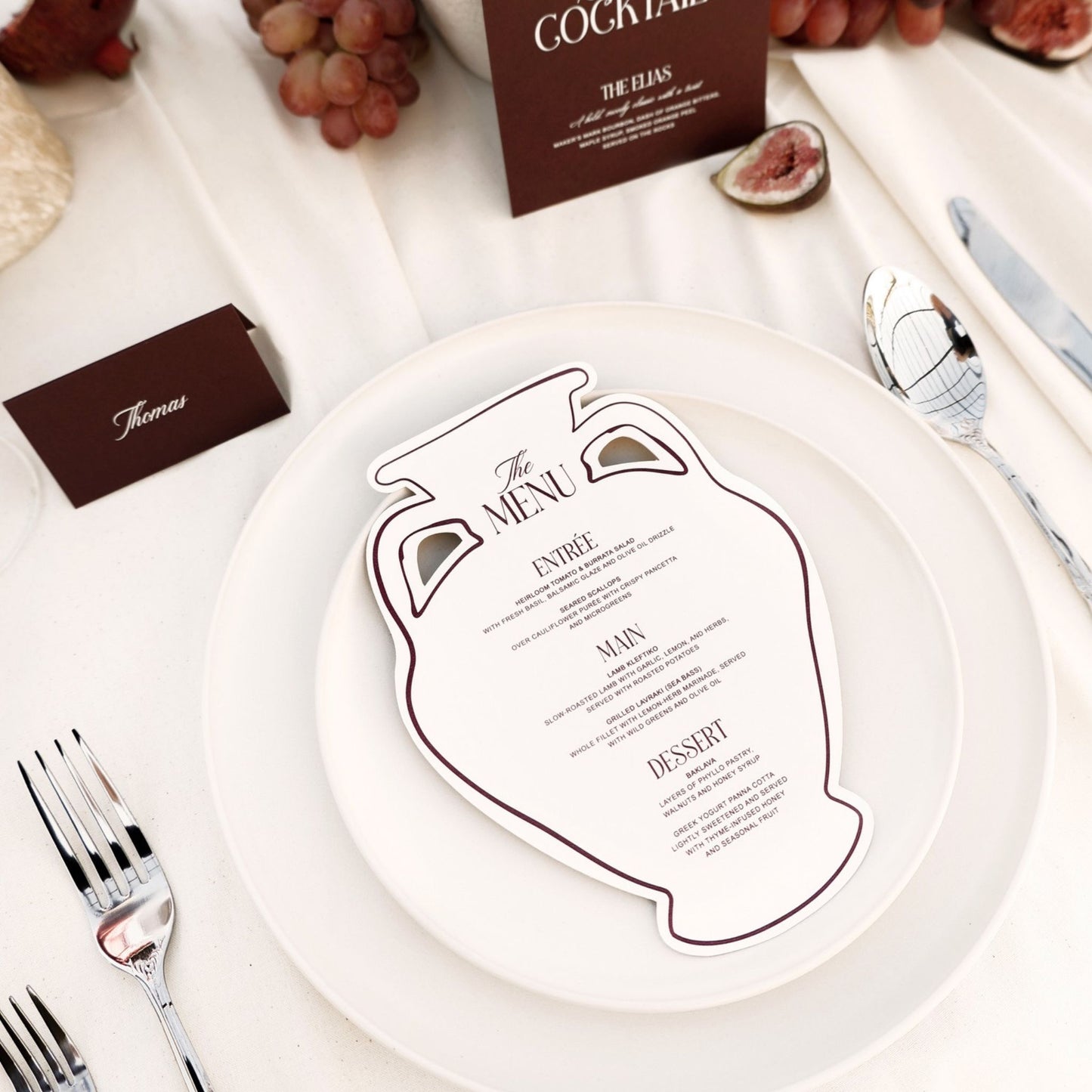 Athena Urn Shaped Menu