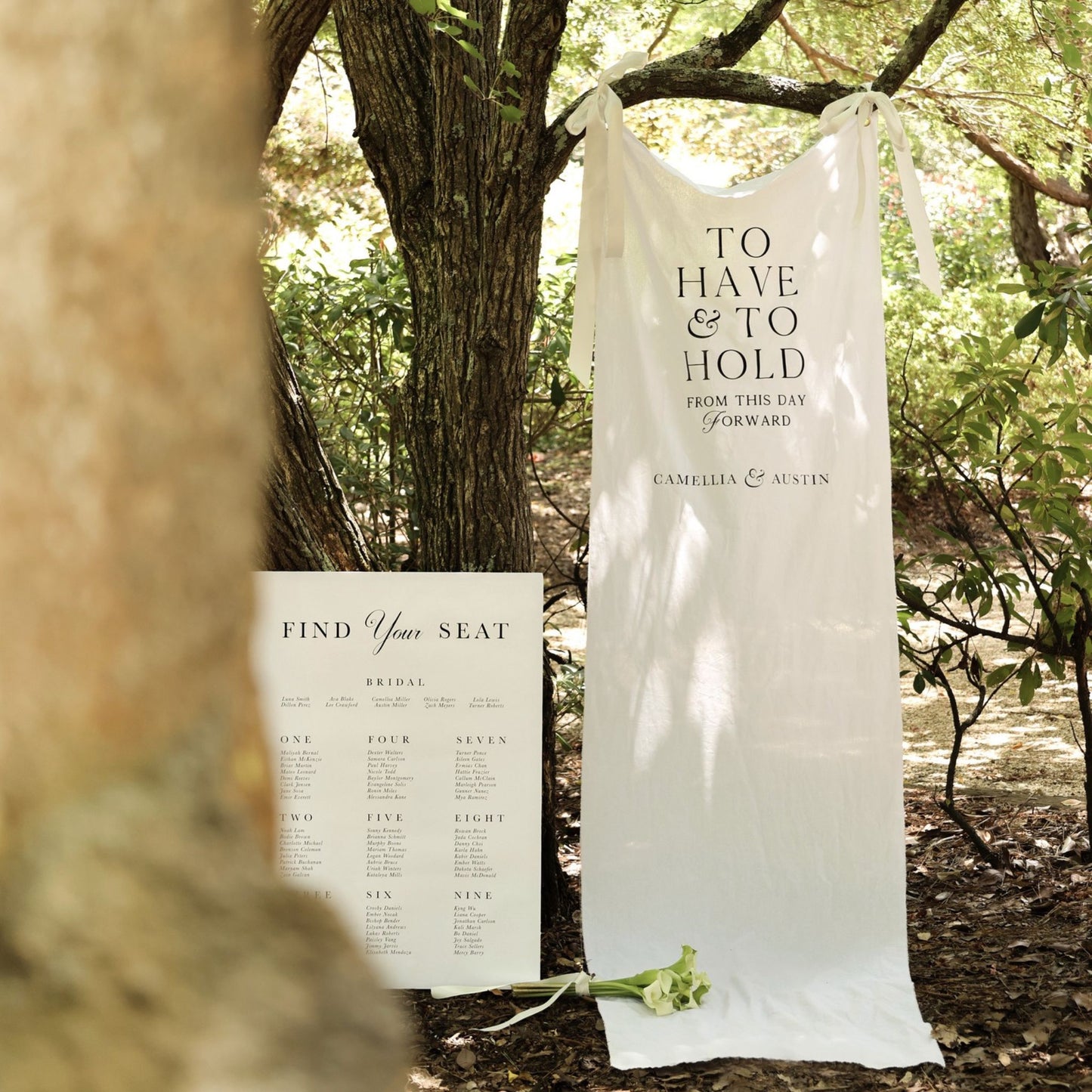 Fleur Fabric Welcome Sign