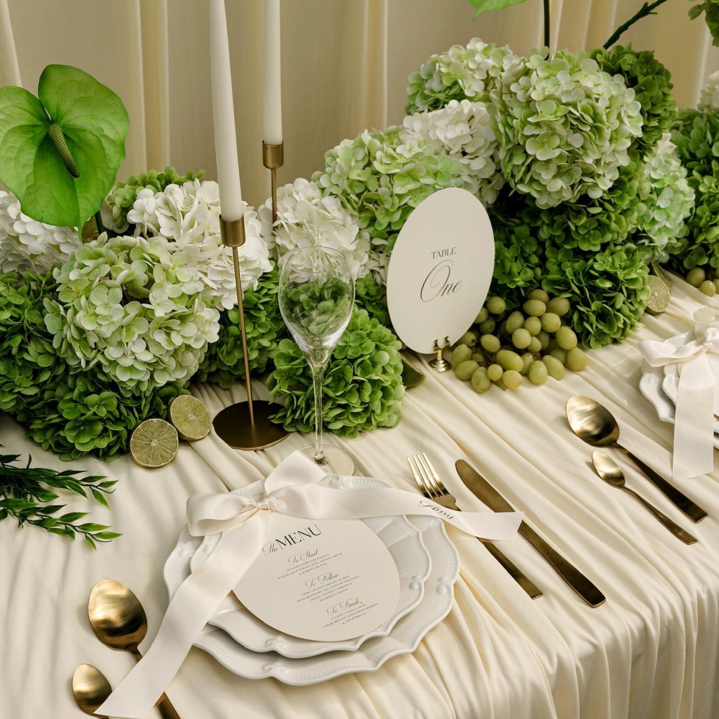 Estelle Oval Wedding Menu