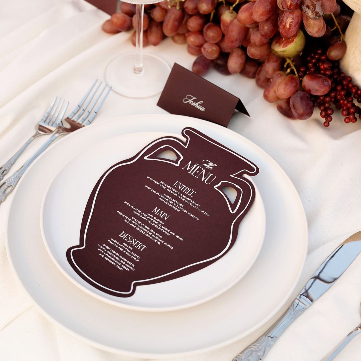 Athena Urn Shaped Menu