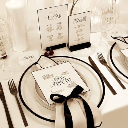 Celine Drinks Menu Signage Set