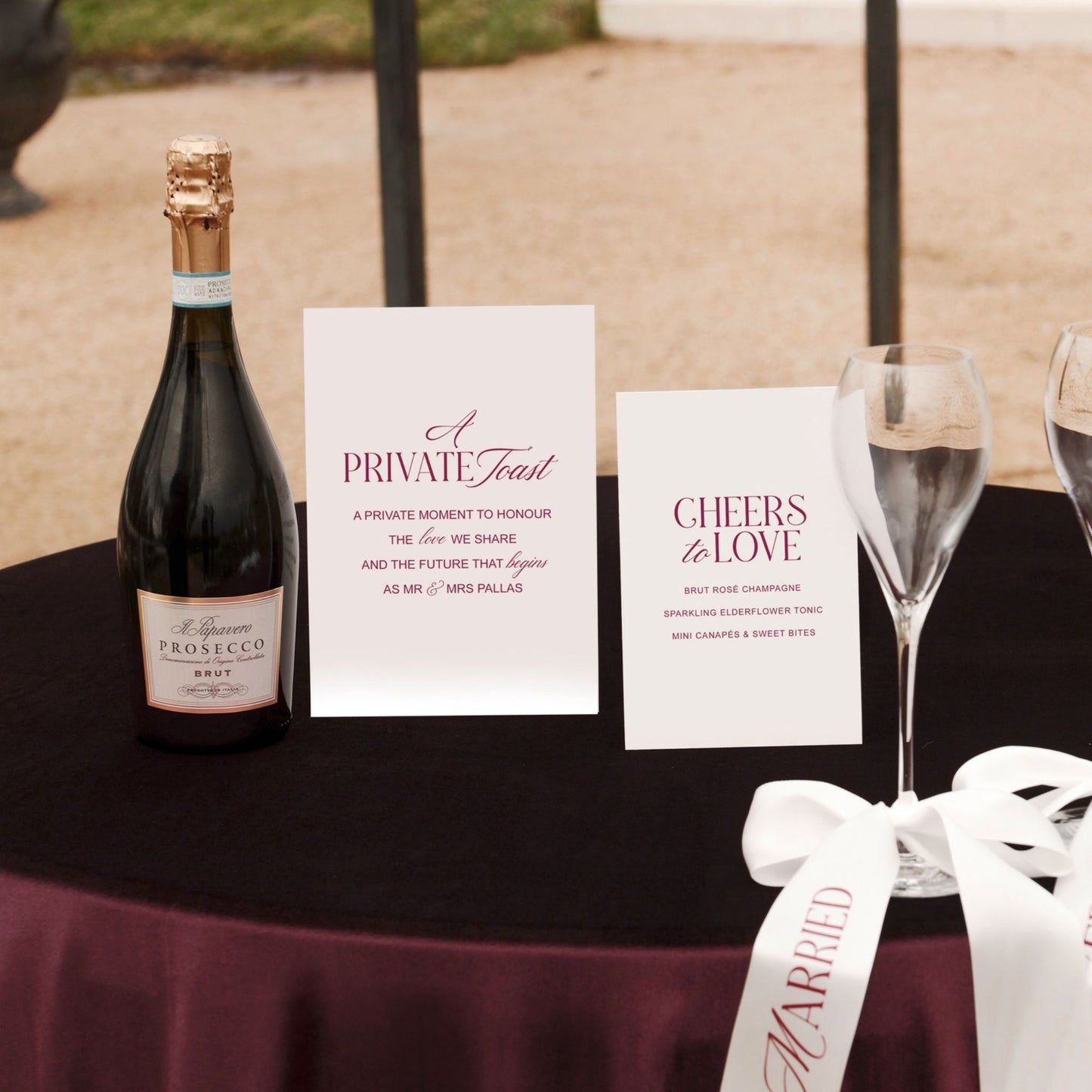 Athena Private Toast Sign Set