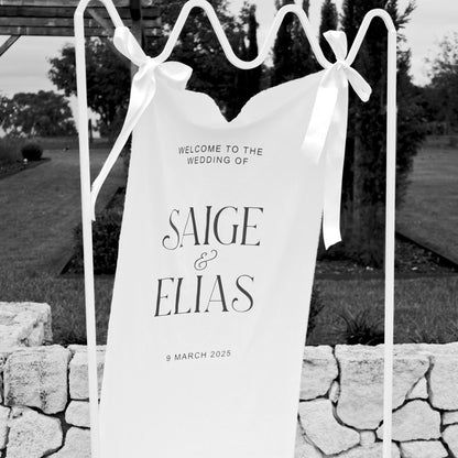 Athena Wedding Welcome Fabric Sign