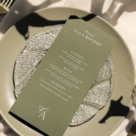 Fleur Personalised Menu - Design Two